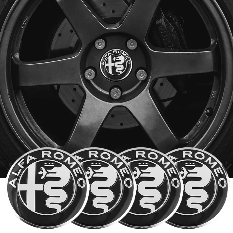 4 шт. металлические наклейки на ступицу колеса автомобиля для Alfa Romeo 159 Giulietta 147 Mito