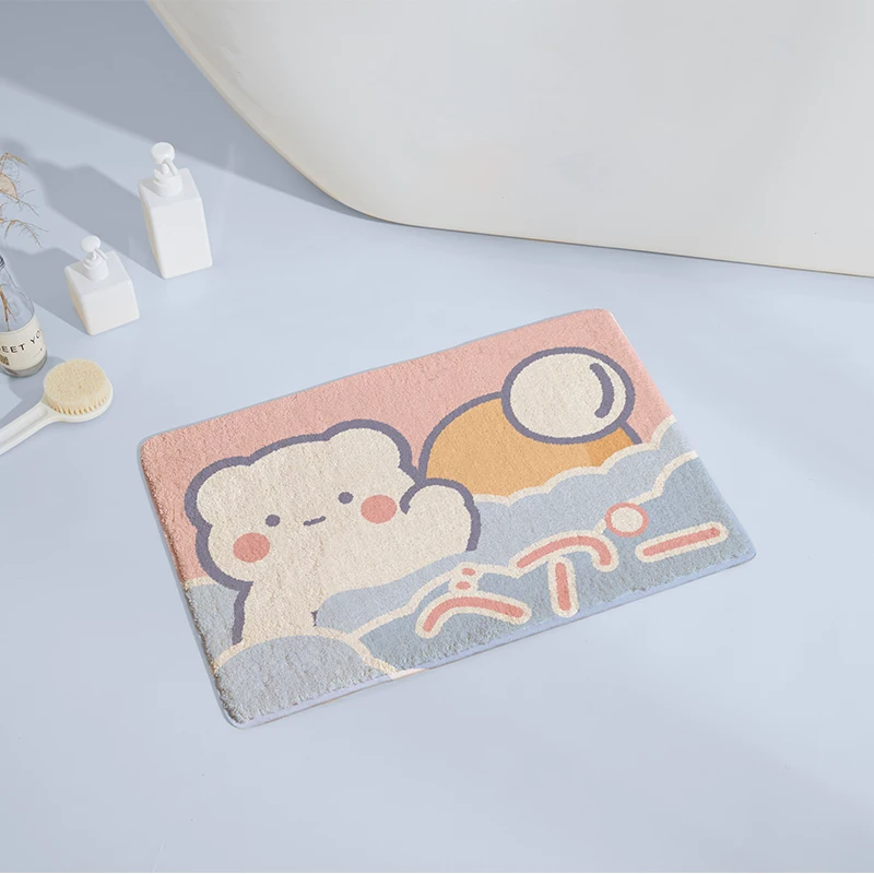 

"Bathroom absorbent mat" cartoon foot pad toilet home door mat bedroom carpet mat bathroom non-slip mat