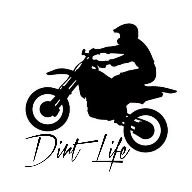 

Creative Car Stickers Vinyl Accessories MotocrossOutdoor Bike Dirt Life Decal Car Window Reflective Car Styling PVC 13cm X 13cm