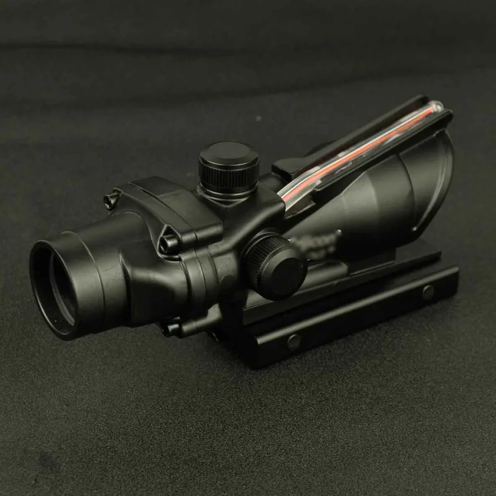 Тактический ACOG 1X32 Красный точка зрения настоящая красная зеленая ткань оптический прицел Прицелы для охотничьих ружей с 20 мм рельс для страйкбола пистолет