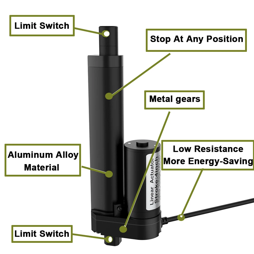 Линейный привод 12 В + Wi-Fi контроллер блок питания металлическая шестеренка