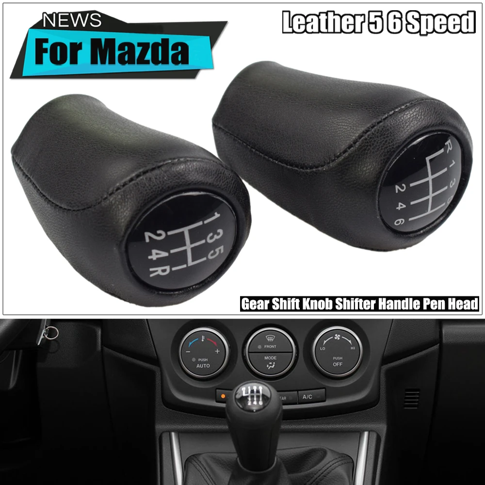 Кожаная крышка рычага переключения передач 5/6 скоростей для MAZDA 3 BK 5 CR CW 6 II GH Mx-5 Mx5