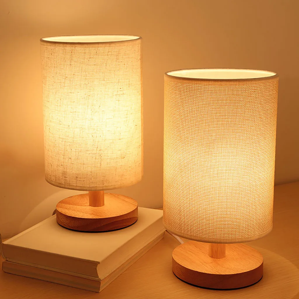 

USB Powered Table Lamp Modern Nordic Wood Night Light For Bedroom Illumination Warm White Gift Wooden Bedside Kids Room Decor