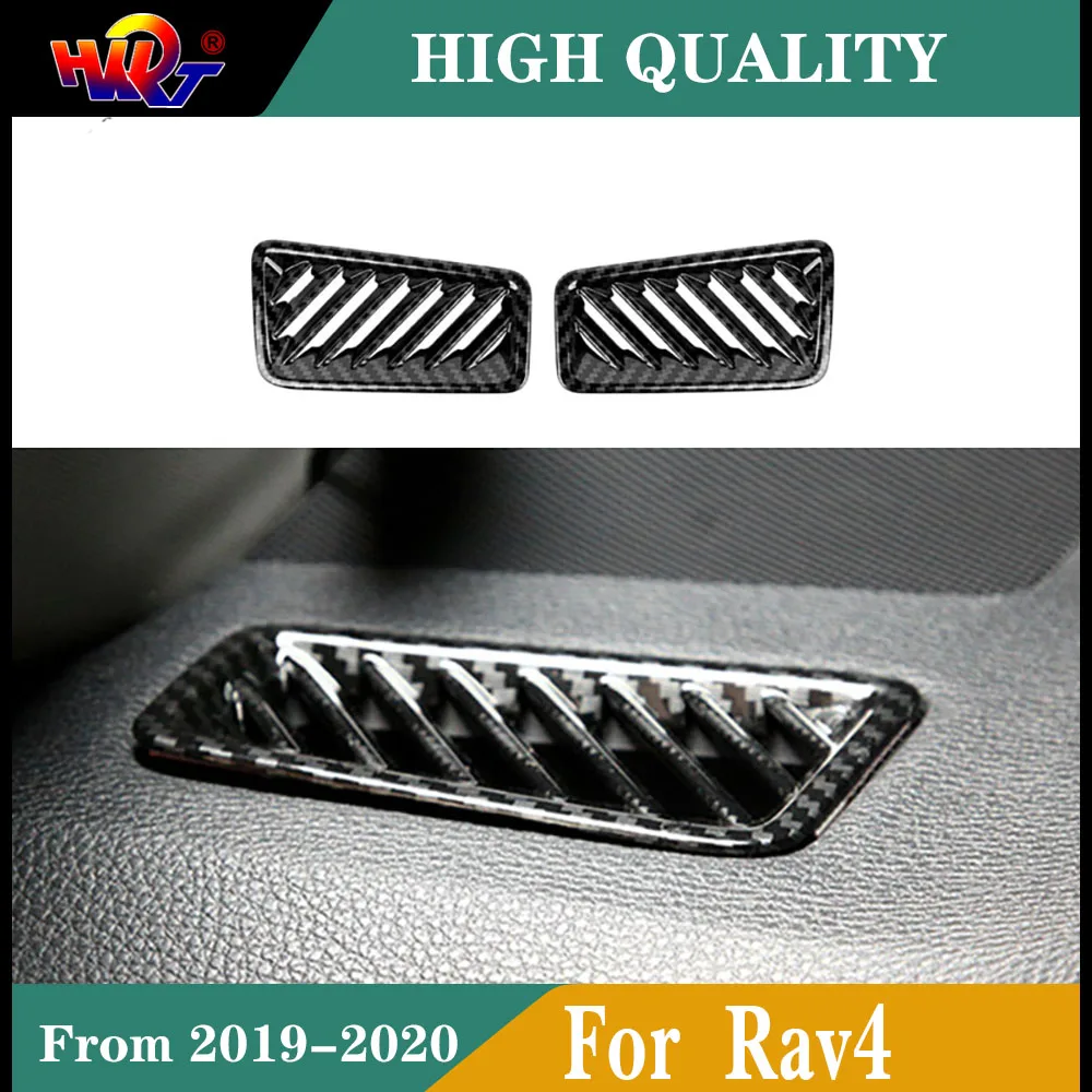 

For Toyota RAV4 2019 2020 Carbon Fiber Color Interior Dashboard Air Vent Power Outlet Panel Cover Trim Car Styling Accessories