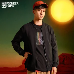 Пионерский лагерь мужские зимние куртки теплые толстые удобные черные ветрозащитные бейсбольные Джерси Мужская одежда XLW002259