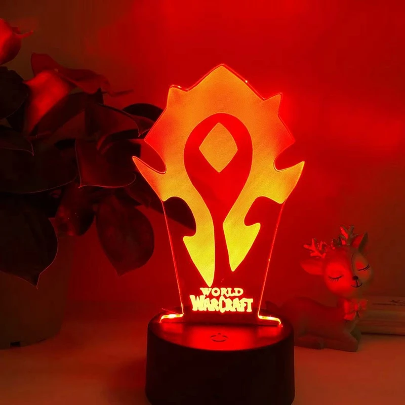 WOW World of Warcraft 3D светильник светодиодный потолочный для домашнего декора подарок