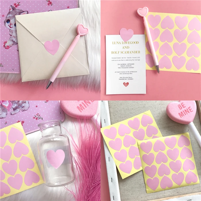 SIXONE милый розовый цвет любовь тип декоративная наклейка Корея студент блокнот