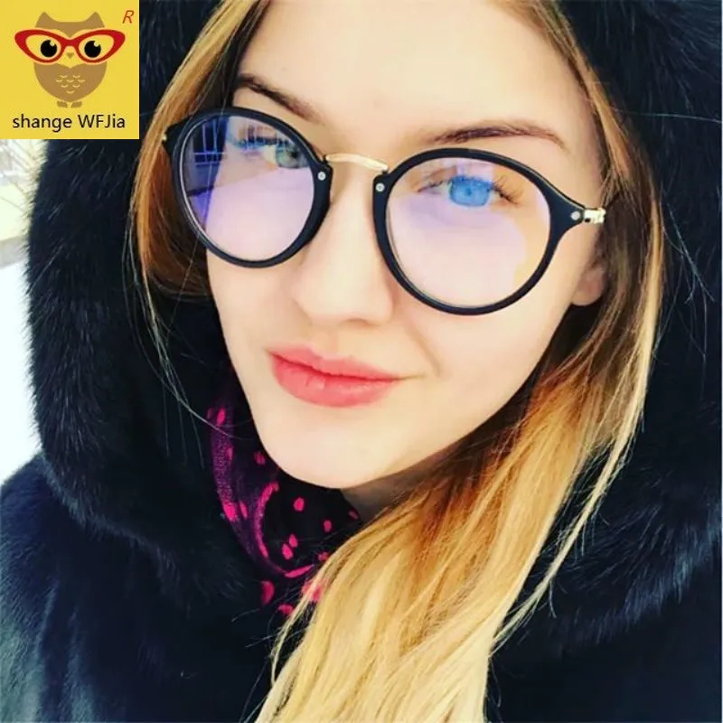 Ретро женские очки, оправа, Модные мужские очки, оправа, винтажные круглые прозрачные линзы, очки, оптическая оправа для очков