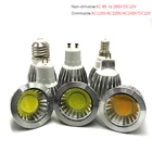 E27 E14 GU10 GU5.3 MR16 LED COB 9 Вт 12 Вт 15 Вт белыйтеплый белый точечный светильник, Диммируемый Точечный светильник, лампа постоянного тока 12 Встрогий светильник