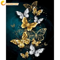 chenistory paint by numbers kits for adults children colorful butterfly painting by number handmade 60x75cm framed home decors