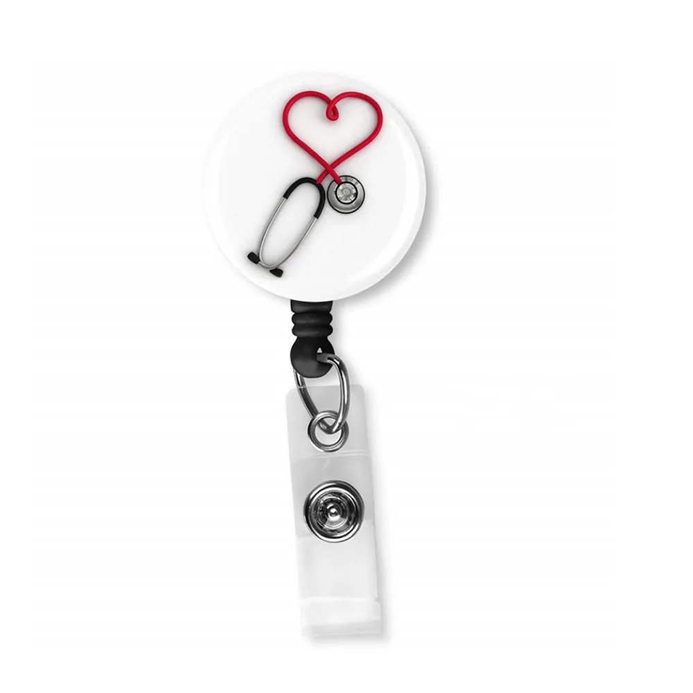 

2020 NEW 1PCS Nurses Badge Reel Badge Holder Clip Retractable ID Badge Holder with Alligator Clip Name Holder Office Accessories