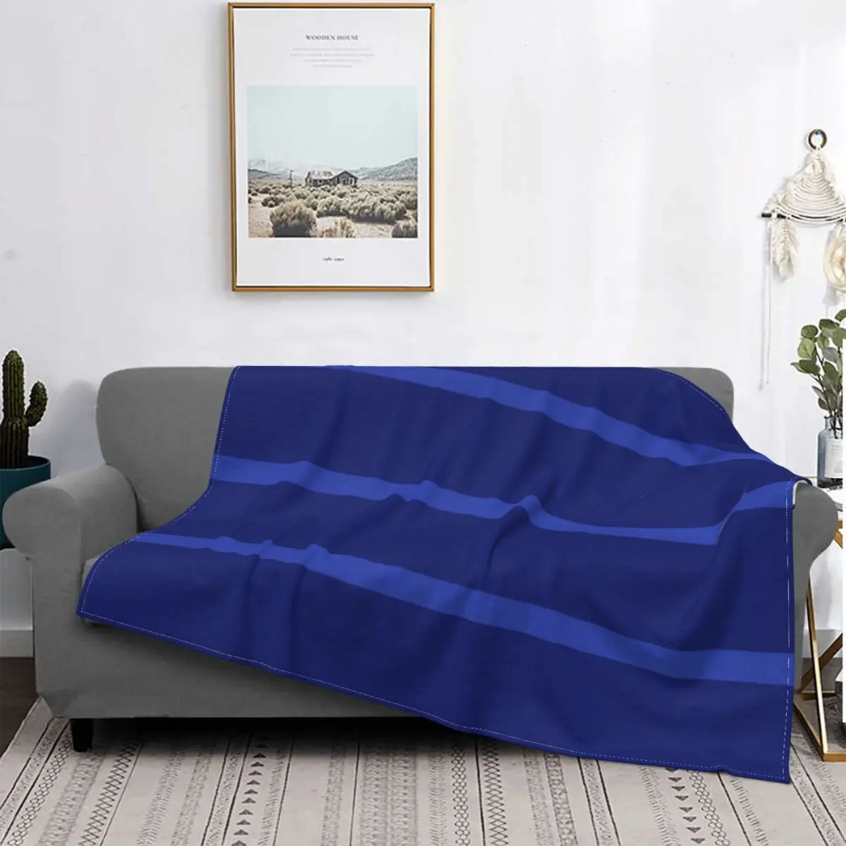 

Manta de rayas azule, colcha para cama, sofa a cuadros, manta Thermal a cuadde Anime, Manta администраторы