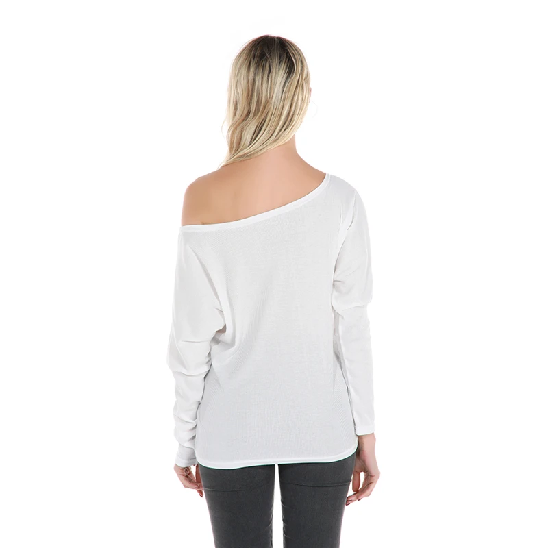 Женская футболка с открытыми плечами и рукавом летучая мышь повседневная