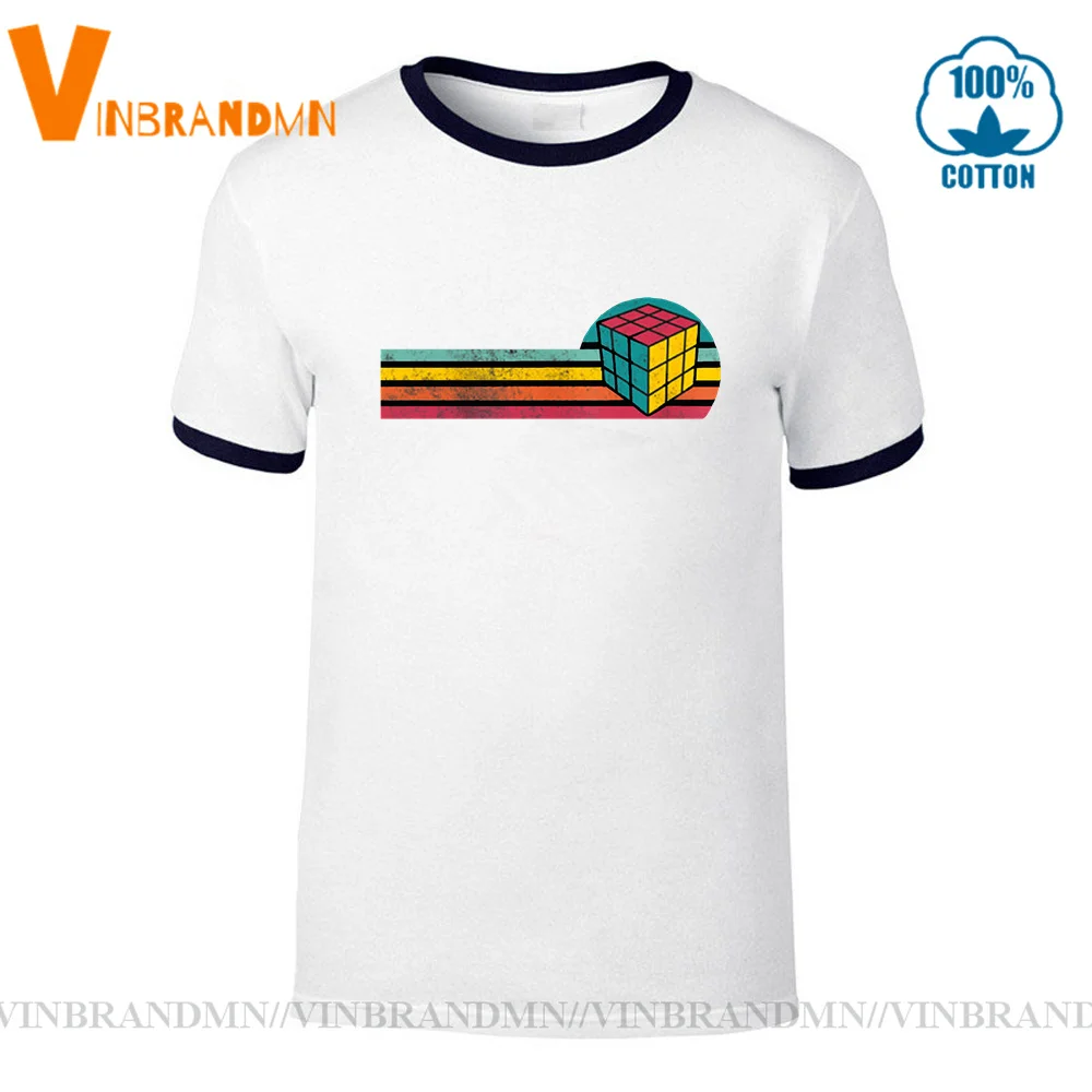 Футболка в винтажном стиле с изображением кубика Рубика лучший подарок для