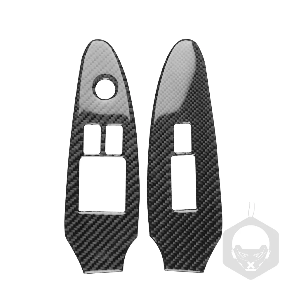 

Панель управления дверью автомобиля, крышка рамы переключателя окна, стикеры из углеродного волокна для Nissan 370Z Z34 2009-up, защитные аксессуары ...