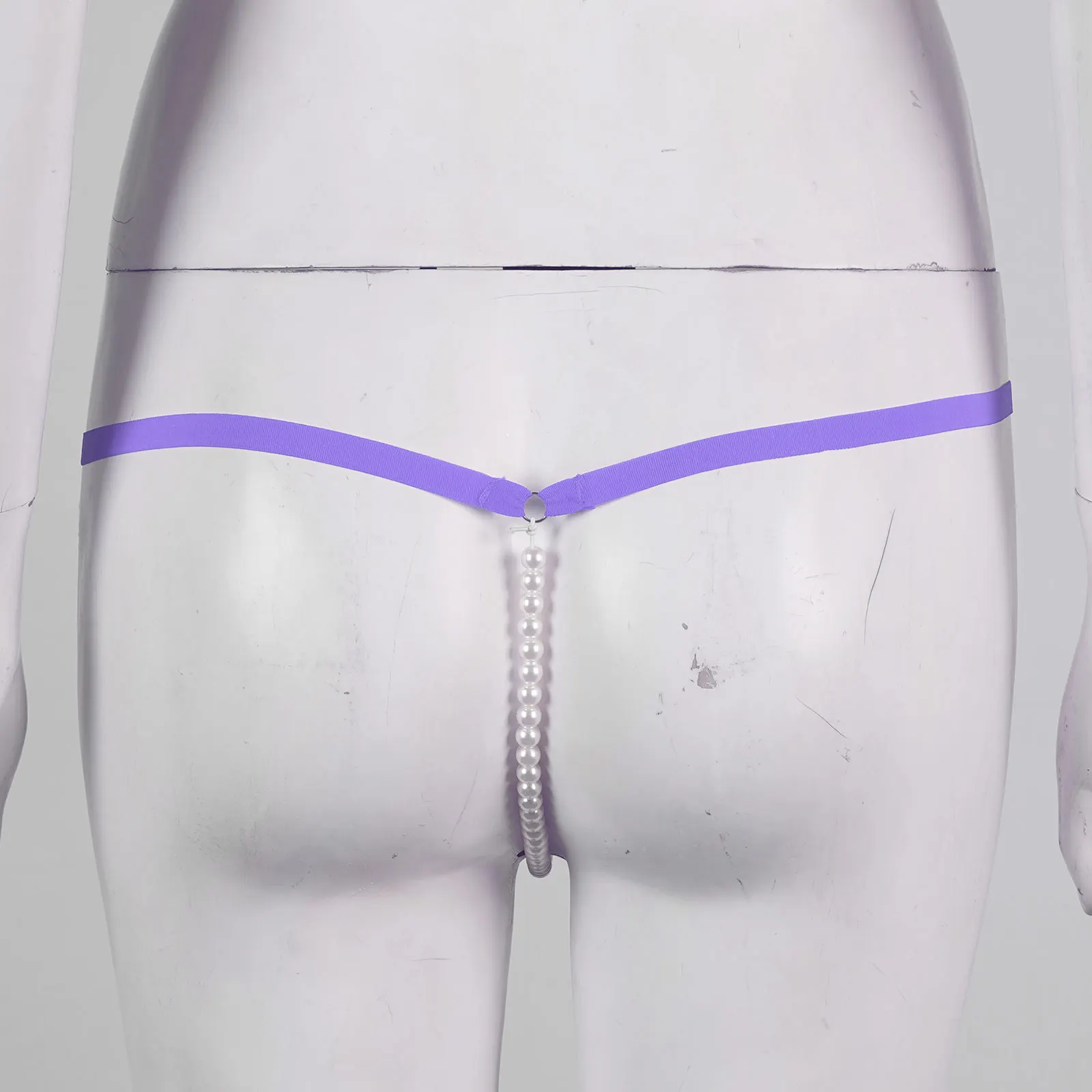 

Womens Lingerie Sexy Open Crotch Briefs Panties G-strings Thongs Underwear Erotic Sexy Embroidery Artificial Pearl Underpants