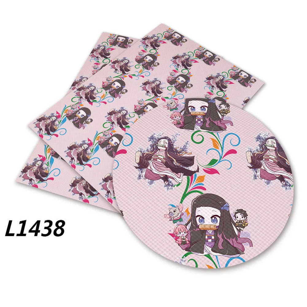 Листы из искусственной кожи с принтом ткань для рукоделия материал банта волос