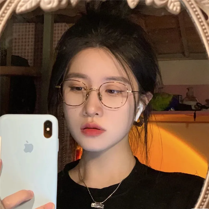 

Очки с защитой от синего излучения из японского сплава, женские модные простые очки, мужские очки, милые декоративные компьютерные очки