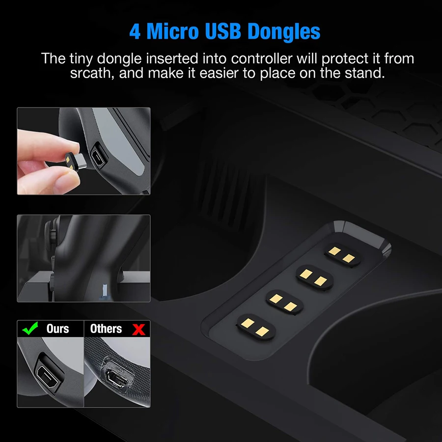 Подставка с охлаждающим вентилятором для консоли PS4/Pro/Slim зарядная станция