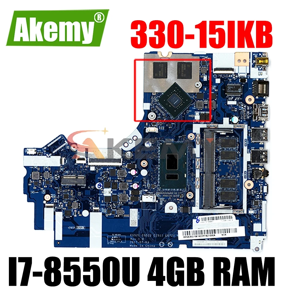 Akemy 5B20Q15618 для Lenovo Ideapad 320 15IKB Материнская плата ноутбука EG523 EG524 NM B453 платы W/ I7 8550U 4GB