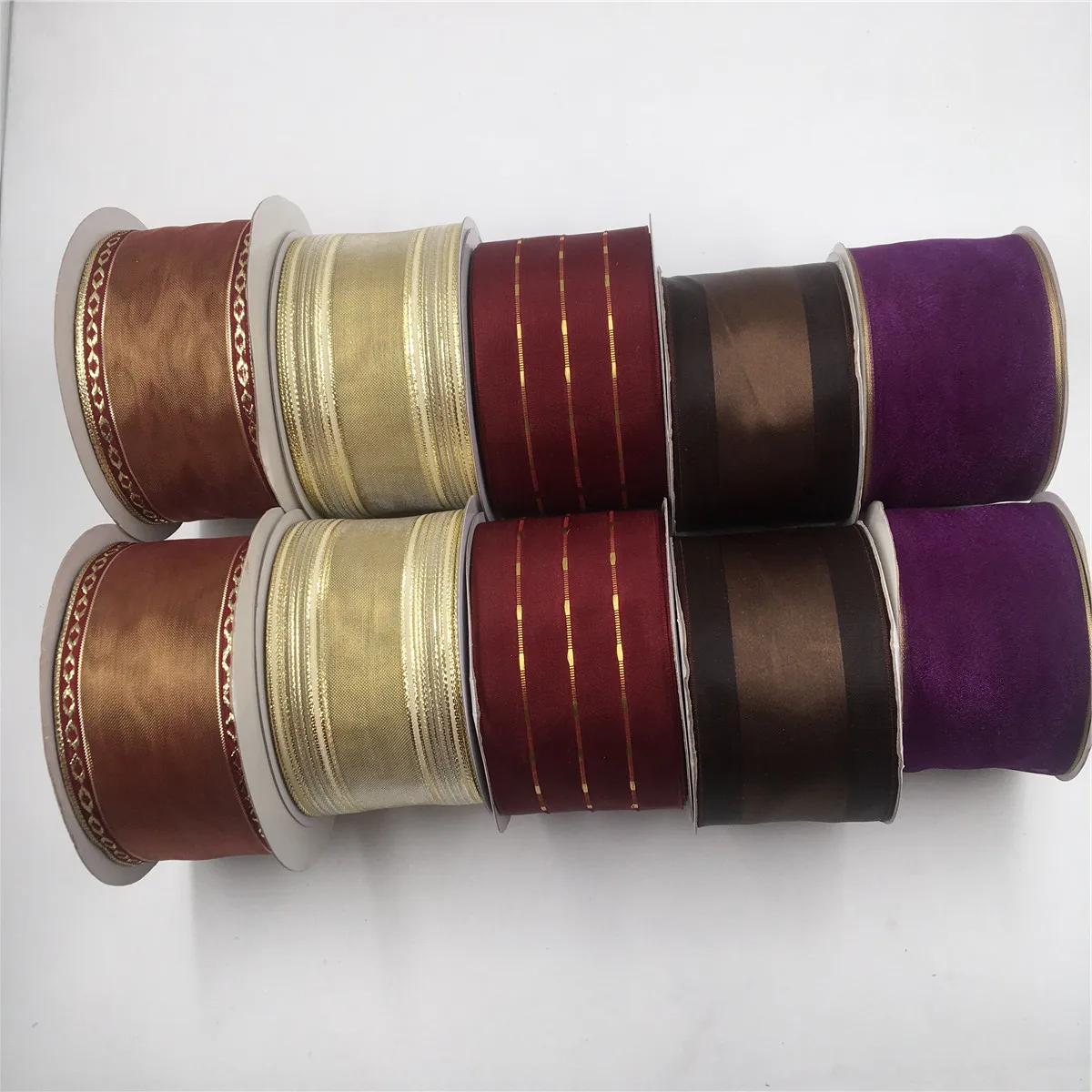 63 мм 25 ярдов лента с проволочным краем для рождества красочная платья банта