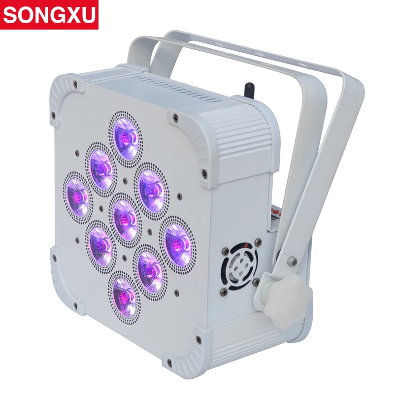 SONGXU 9X10W 4 в 1 RGBW Беспроводной сценический светильник с аккумулятором питание Par