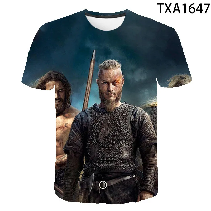 

Summer 3D Printed Cotton T Shirts Casual Men Women Children Viking Short Sleeve Boy Girl Kids Streetwear Cool Print T-shirt Tops