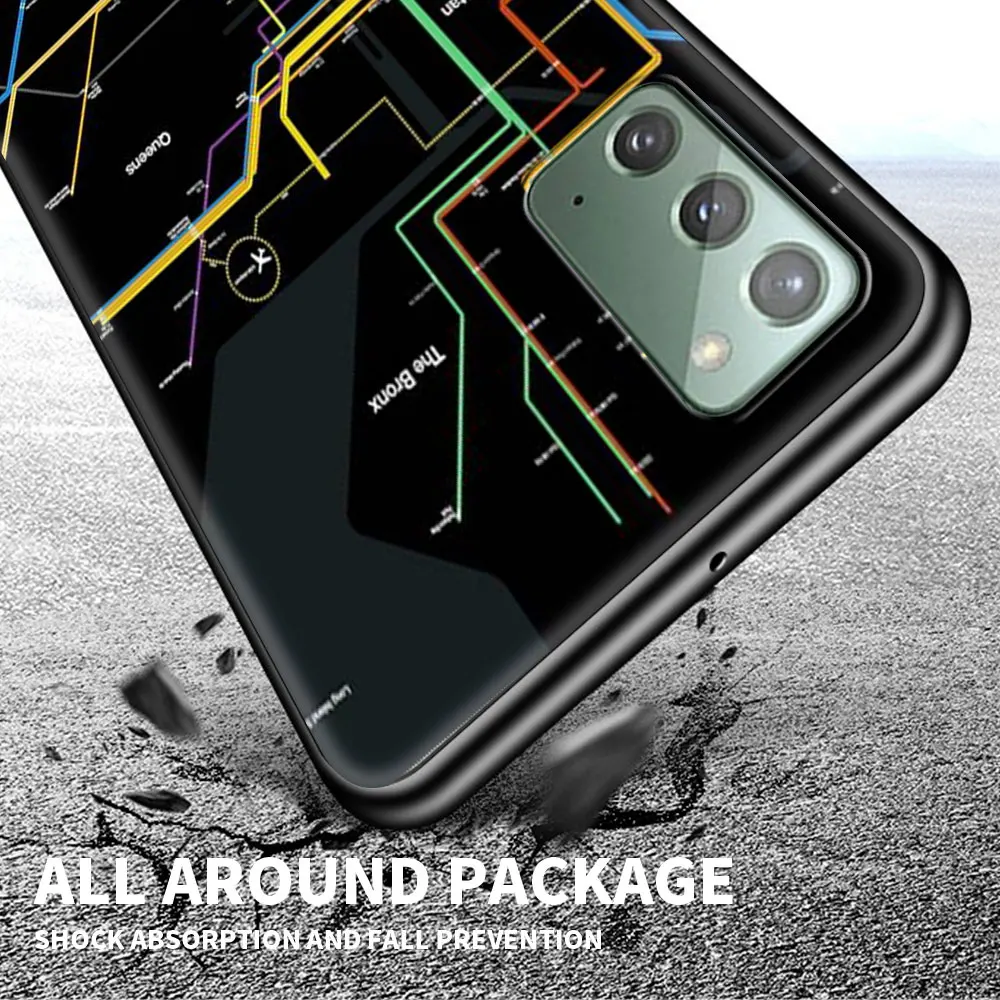 

city subway guide Cover For Samsung Galaxy Note 20 Ultra 10 Plus Lite 5G Phone Case for Galaxy 9 8 Soft Fundas TPU Shell