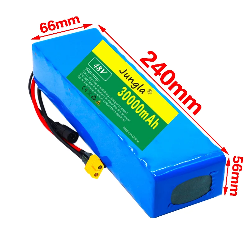 XT60 plug 48v lithium Li-ion battery 48v 30Ah 1000w 13S3P li-ion Battery Pack 54.6v E-bike Electric bicycle Scooter with BMS