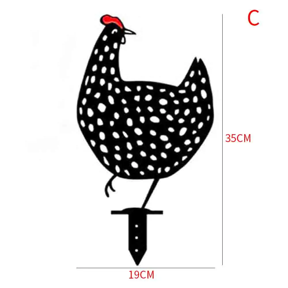 

1Pc Metal Chicken Yard Art Outdoor Garden Backyard Lawn Stakes Hen Yard Decor Gift Easter Decoration Organizador