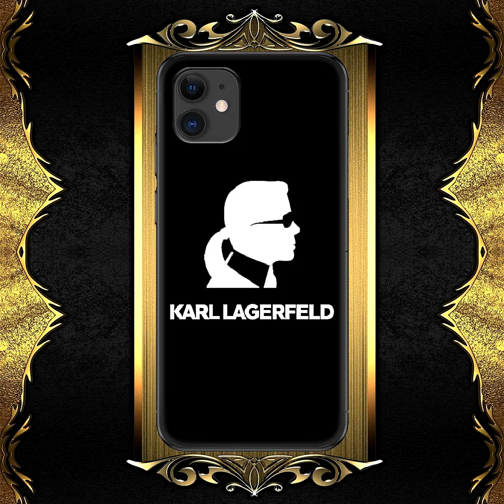 

Lagerfeld Karls Brand Phone Case For Iphone 5 5S SE 2020 6 6S 7 8 Plus 11 12 Mini X XS XR Pro Max black Cell Soft Etui Tpu