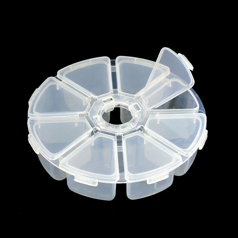 

8 Grid Organize Box Case Craft Beads Storage Box Drug Pill Beads Portable Plastic Organizer For Jewelry Display