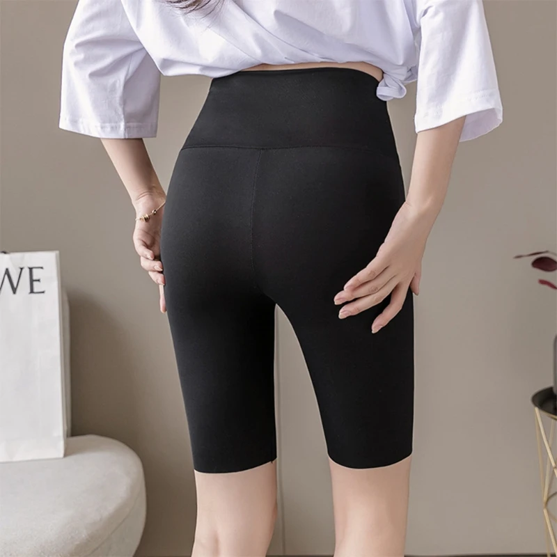

M6CD Women High Waist Tummy Control Biker Shorts Stretchy Yoga Pants Running Leggings