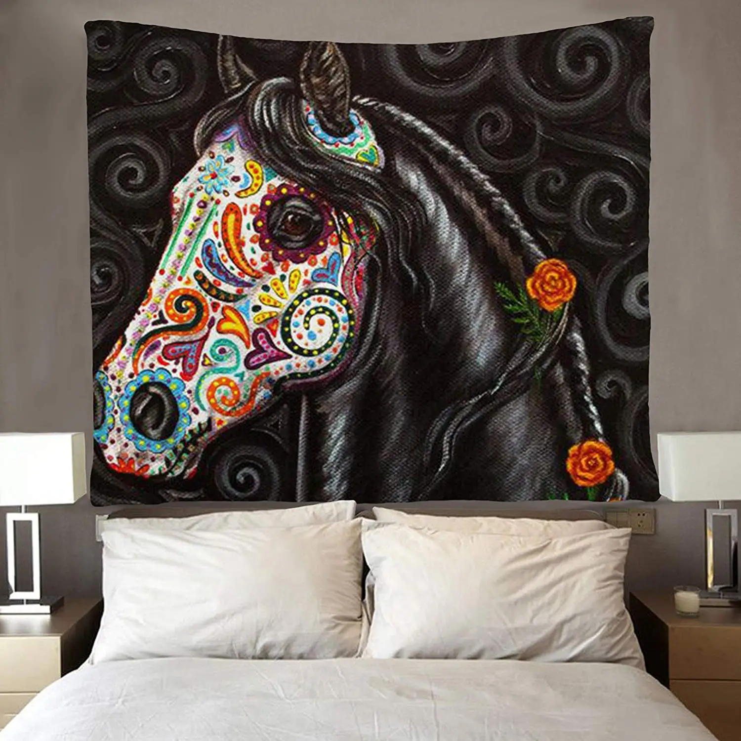 Гобелены из человеческих волос с лошадью настенные подвесные гобелены для