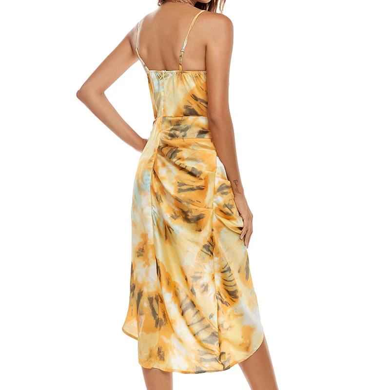 

UETEEYMALL Dress Casual Women's Dresses Summer 2021 for Maxi 2020 Woman Long Sundress Party Clothes Midi No Sleeve Clothing