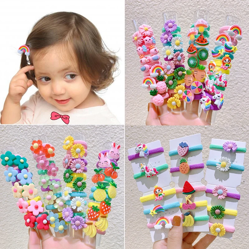 

Резинки для волос Детские, разноцветные, с героями мультфильмов