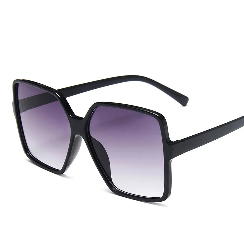 ins hot oversize square sunglasses women luxury brand clear brown black sun glasses female cheap vintage retro big frame shades free global shipping