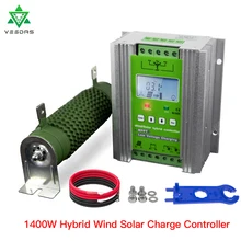 MPPT 1400W Hybrid Wind Solar Charge Discharge Booster Controller PWM 12V 24V Battery Regulator 30A 40A For Wind Turbine Solar
