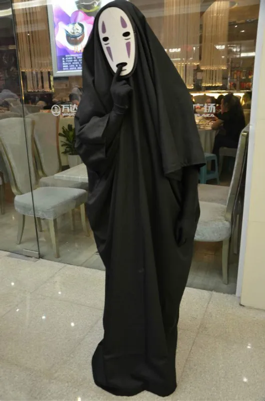 Wontive Spirited Away Cos одежда Kaonashi для костюмированной вечеринки в стиле аниме маска