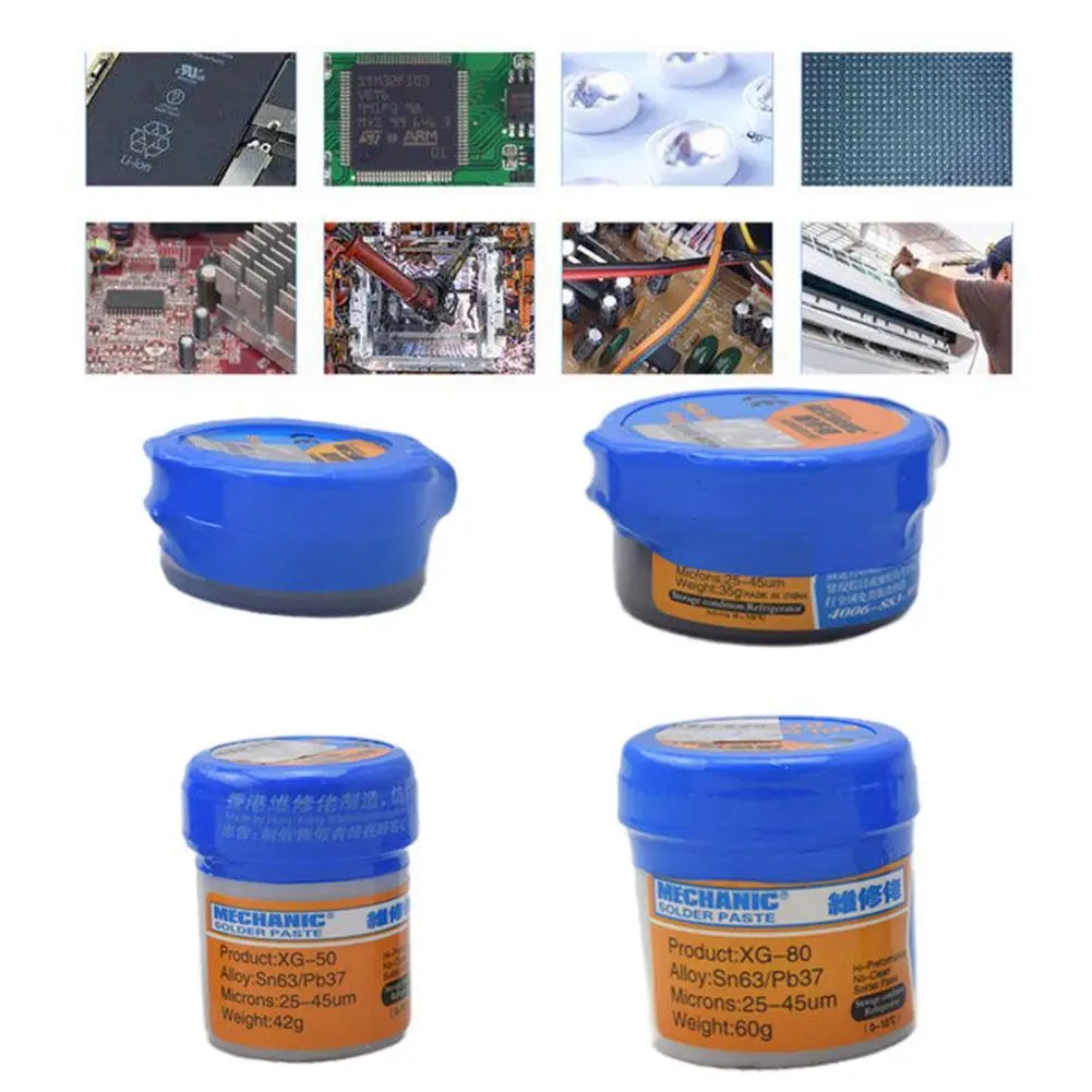 

Solder Tin Paste 183C Melting Point Welding Flux Soldering LED Repair 42g Rework 20g 35g 60g BGA CPU Sn63/Pb37 Tools Cream V7Z0