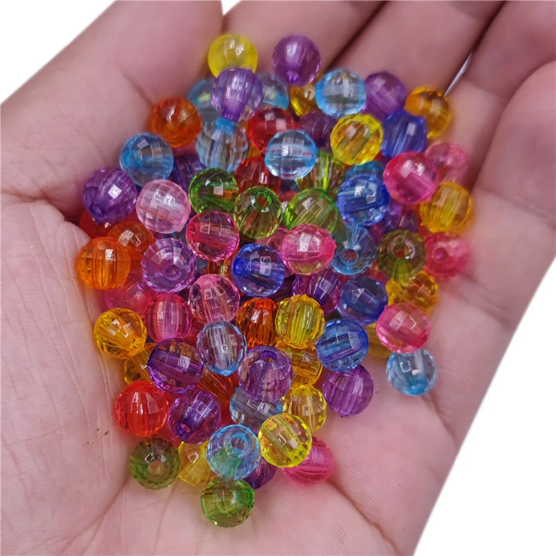 

Акриловые бусины-разделители с гранями, 8/10 мм, круглые, 96 дюймов, фурнитура для изготовления ювелирных изделий