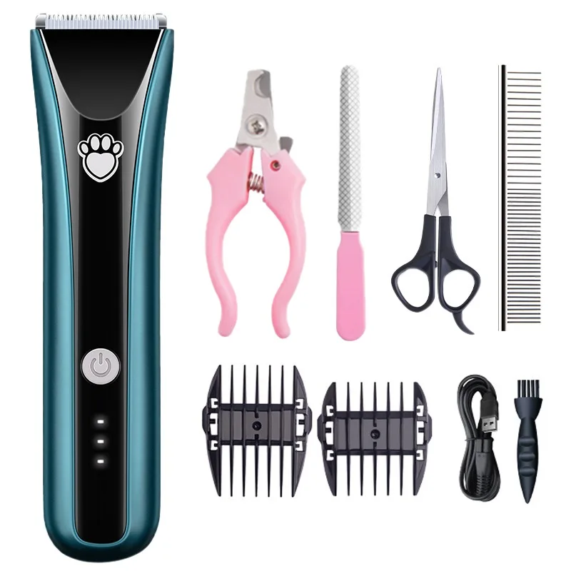 

Pet Dog Hair Clippers Grooming Waterproof Pet Cat Dogs Haircut Trimmer Shaver Set Pets USB Rechargeable Pet Grooming Kit