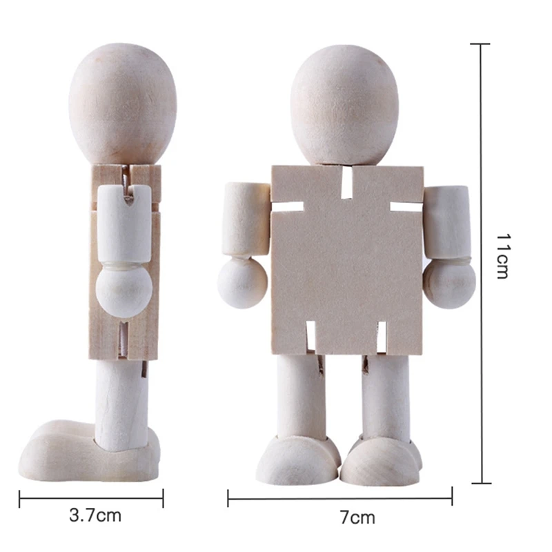 

Wooden Manikin Man Figures Model Painting Artist Drawing Sketch Mannequin DIY Puppet Robot Movable Limbs Toys Action Joint Toy