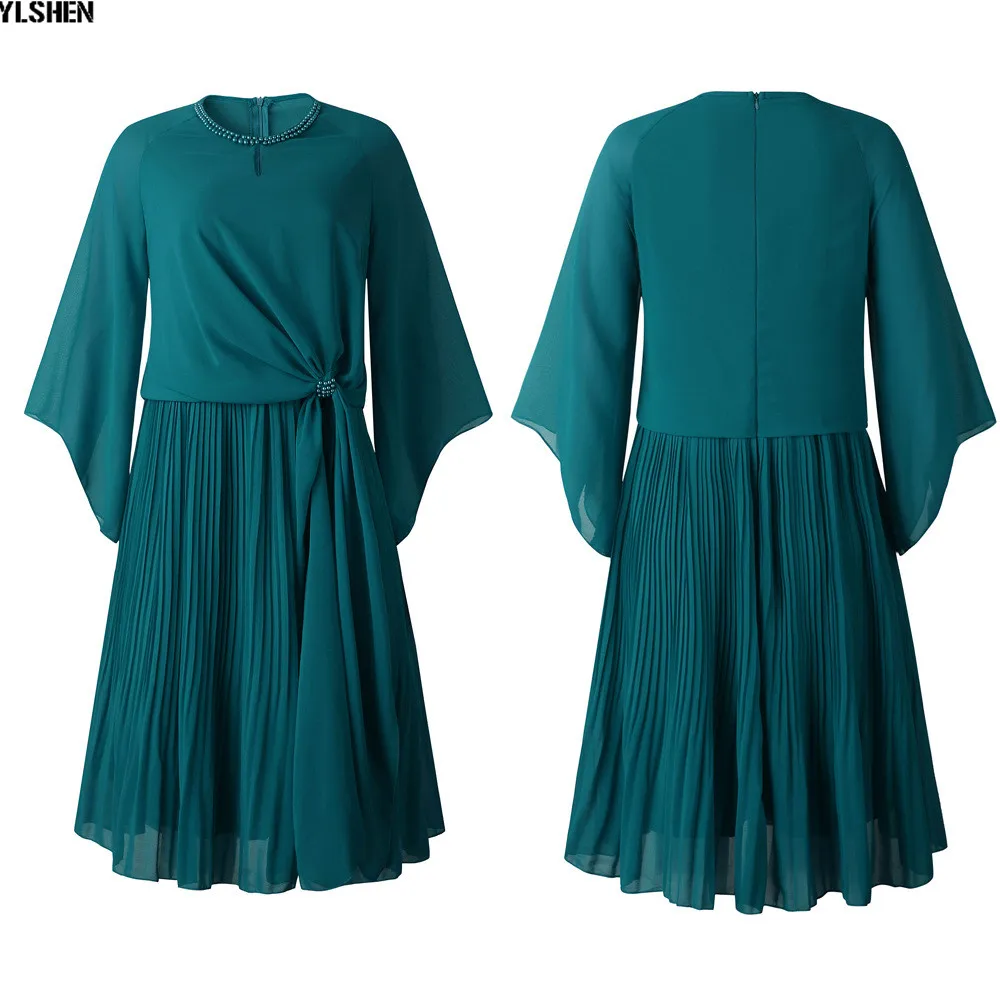 Плиссированные африканские платья с бантом для женщин элегантное модное