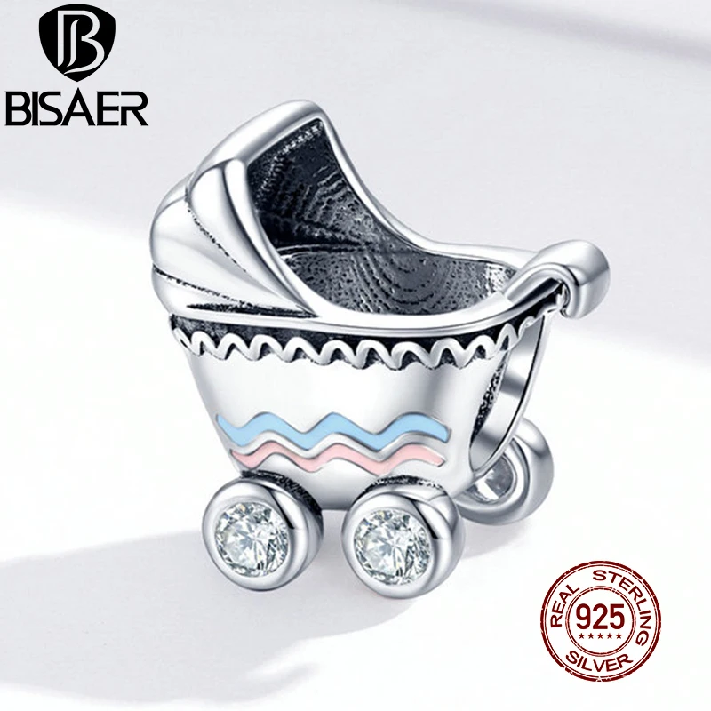Подвески для детской коляски BISAER из стерлингового серебра 925 пробы бусины в виде