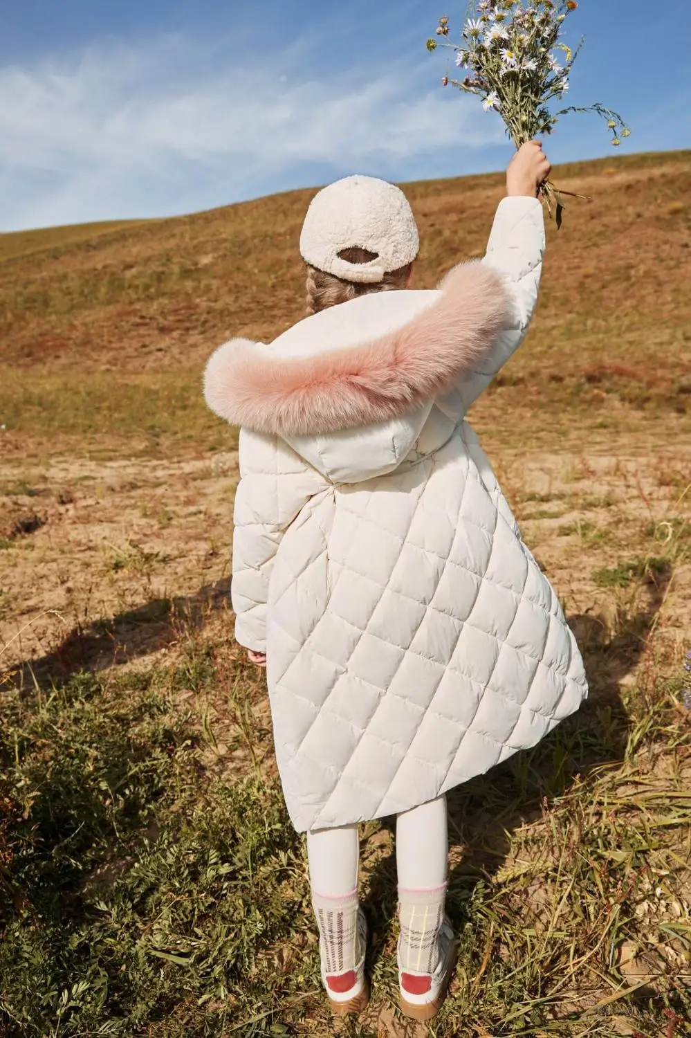 

Children thicken down long jacket girls real fur collar warm down coats kids winter new fashion outerwear children parka ws1896