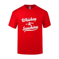 funny whiskey and sunshine cotton t shirt design men round neck summer short sleeve tshirts xs 3xl tees