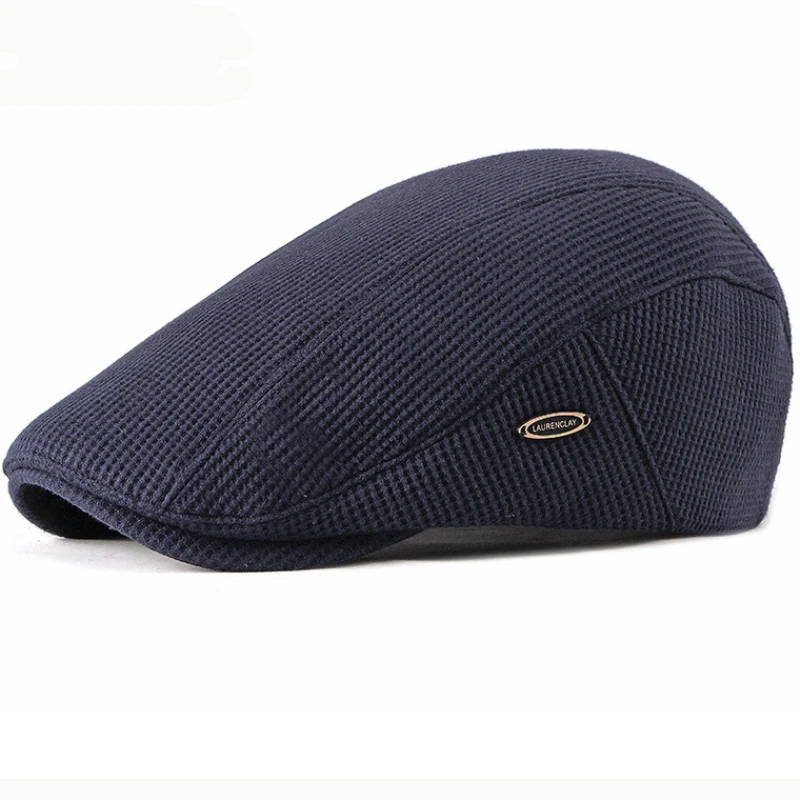 

HT2646 Beret Cap New Autumn Winter Hat Caps for Men Women Adjustable Ivy Newsboy Flat Cap High Quality Solid Knitted Hat Berets