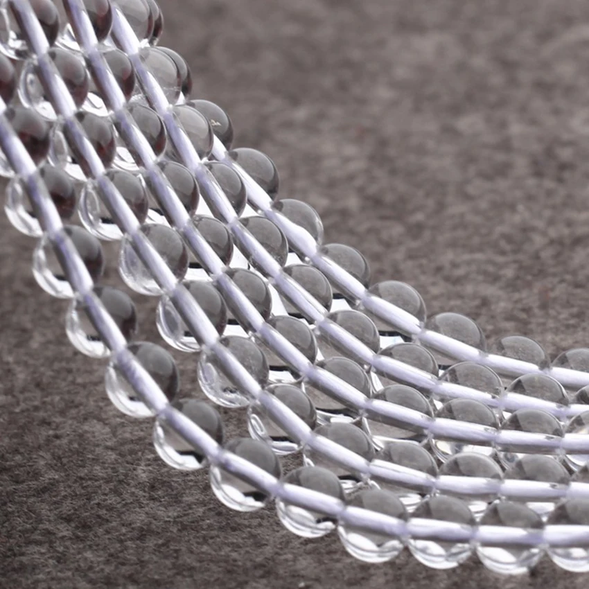 Белые Хрустальные шарики B256 круглые стеклянные прозрачные бусины россыпью для