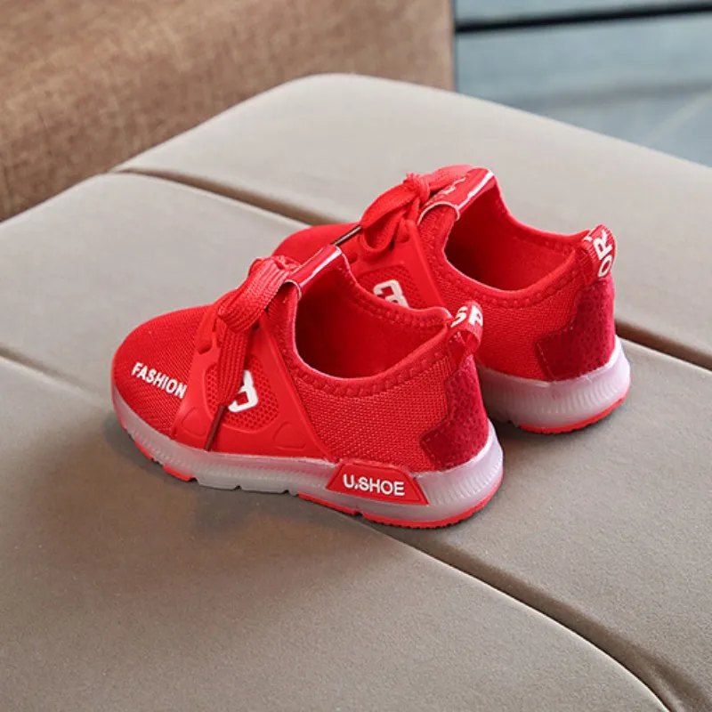 

Glow Baby Fashion LED Girl Sports Casual Cotton First Walkers Shoes Baby Boy Walking Shoes